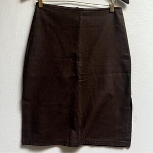100% Wool Smoking Lily Brown Women's Skirt Sz 30”